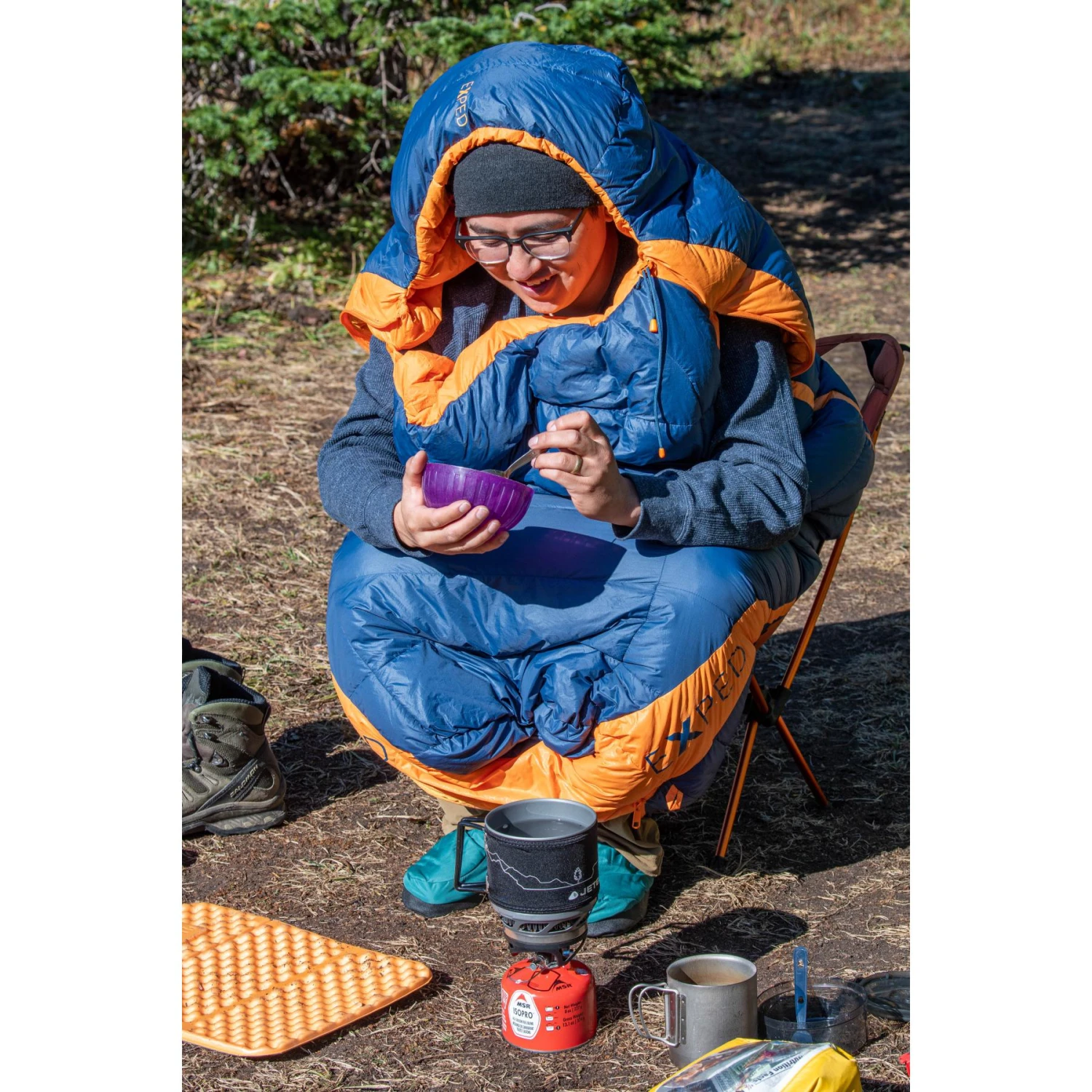 Exped Comfort -5° Sleeping Bag - XL - Blue/orange - Afbeelding 7